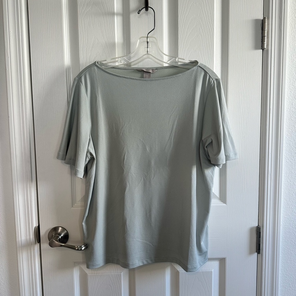 Scoop neck fancy office shirt